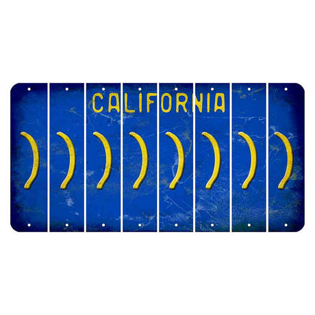 California Blue Cut License Plate Strips (Set of 8) Parenthesis - Right