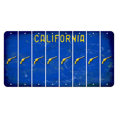 California Blue Cut License Plate Strips (Set of 8) Revolver
