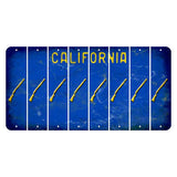California Blue Cut License Plate Strips (Set of 8) Shotgun