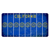 California Blue Cut License Plate Strips (Set of 8) 2nd Amendment