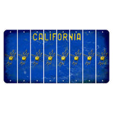 California Blue Cut License Plate Strips (Set of 8) Bowling