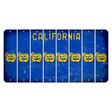 California Blue Cut License Plate Strips (Set of 8) Pumpkin