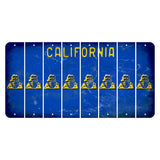 California Blue Cut License Plate Strips (Set of 8) Santa Claus