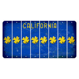 California Blue Cut License Plate Strips (Set of 8) Shamrock
