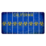 California Blue Cut License Plate Strips (Set of 8) Radioactive