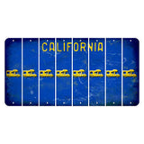 California Blue Cut License Plate Strips (Set of 8) Camper