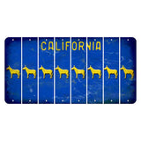 California Blue Cut License Plate Strips (Set of 8) Donkey