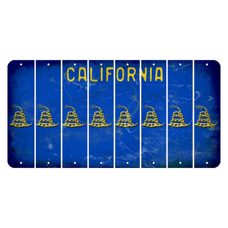 California Blue Cut License Plate Strips (Set of 8) Gadsden