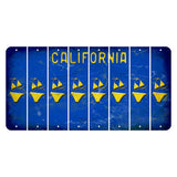 California Blue Cut License Plate Strips (Set of 8) Bikini