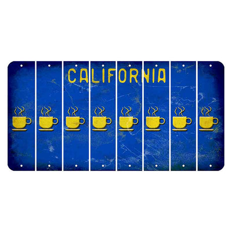 California Blue Cut License Plate Strips (Set of 8) Coffee Mug