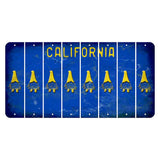 California Blue Cut License Plate Strips (Set of 8) Gnome