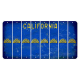 California Blue Cut License Plate Strips (Set of 8) Hot Rod