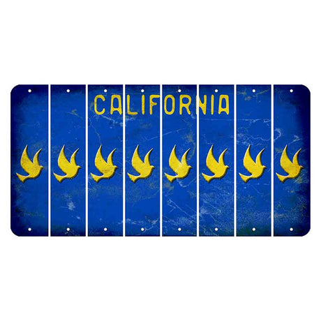 California Blue Cut License Plate Strips (Set of 8) Dove