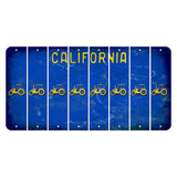 California Blue Cut License Plate Strips (Set of 8) Tractor