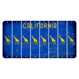 California Blue Cut License Plate Strips (Set of 8) Giraffe