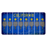 California Blue Cut License Plate Strips (Set of 8) Pickleball