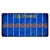 California Blue Cut License Plate Strips (Set of 8) Pretzel
