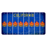 California Blue Cut License Plate Strips (Set of 8) Campfire