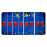 California Blue Cut License Plate Strips (Set of 8) Teacher Apple