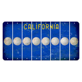 California Blue Cut License Plate Strips (Set of 8) Golfball