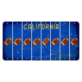 California Blue Cut License Plate Strips (Set of 8) Football