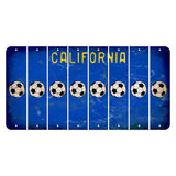 California Blue Cut License Plate Strips (Set of 8) Soccerball