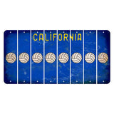 California Blue Cut License Plate Strips (Set of 8) Volleyball