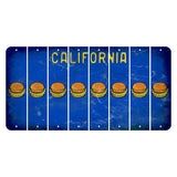 California Blue Cut License Plate Strips (Set of 8) Hamburger