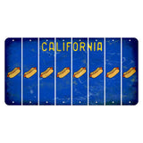 California Blue Cut License Plate Strips (Set of 8) Hotdog
