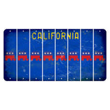 California Blue Cut License Plate Strips (Set of 8) Republican