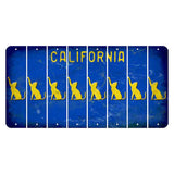 California Blue Cut License Plate Strips (Set of 8) Cat