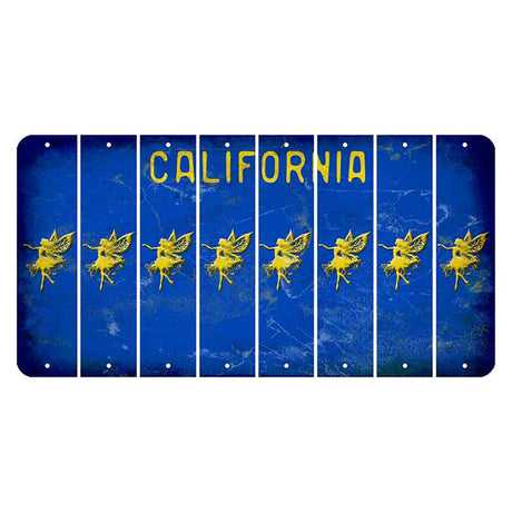 California Blue Cut License Plate Strips (Set of 8) Fairy