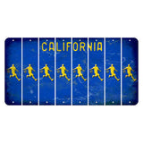 California Blue Cut License Plate Strips (Set of 8) Soccer Player