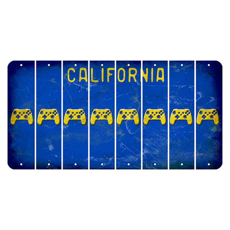 California Blue Cut License Plate Strips (Set of 8) X Controller