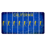 California Blue Cut License Plate Strips (Set of 8) Softball Batter