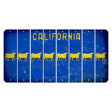 California Blue Cut License Plate Strips (Set of 8) Dairy Cow
