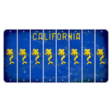 California Blue Cut License Plate Strips (Set of 8) Mermaid