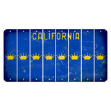 California Blue Cut License Plate Strips (Set of 8) Crown
