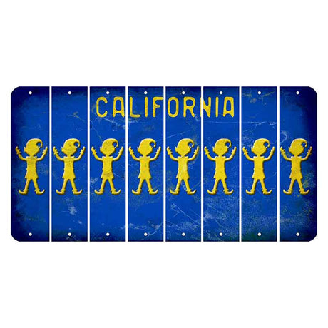 California Blue Cut License Plate Strips (Set of 8) Elf