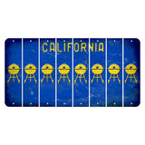 California Blue Cut License Plate Strips (Set of 8) Grill