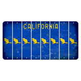 California Blue Cut License Plate Strips (Set of 8) Beaver