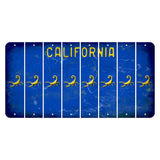 California Blue Cut License Plate Strips (Set of 8) Scorpion
