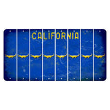 California Blue Cut License Plate Strips (Set of 8) Alligator