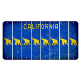 California Blue Cut License Plate Strips (Set of 8) Elephant