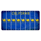 California Blue Cut License Plate Strips (Set of 8) Camel