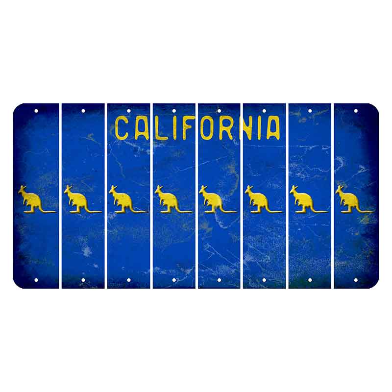 California Blue Cut License Plate Strips (Set of 8) Kangaroo