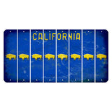 California Blue Cut License Plate Strips (Set of 8) Buffalo