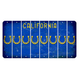 California Blue Cut License Plate Strips (Set of 8) Horseshoe