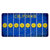 California Blue Cut License Plate Strips (Set of 8) Saw Blade