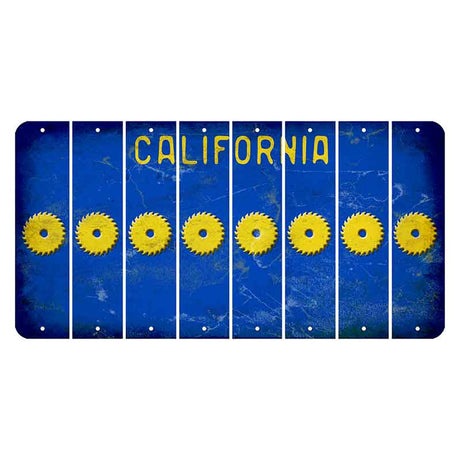 California Blue Cut License Plate Strips (Set of 8) Saw Blade